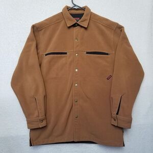 Wolverine Wind Pro work Brown Fleece Button coat‎ jacket brown size M